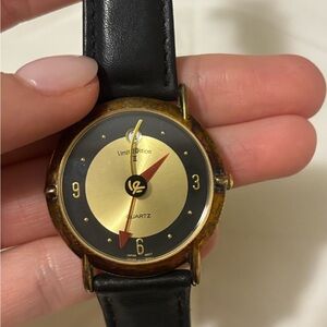 Limited Edition by John Zaboyan Black and Gold Quartz Watch *needs battery